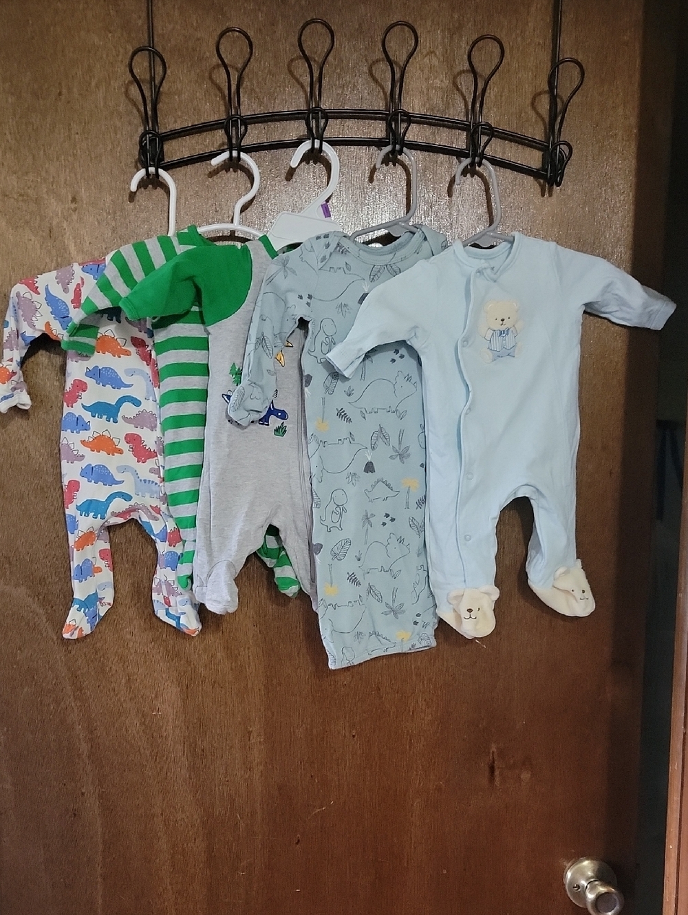 Little Me, Carters, Sleep 'n' Play, and E=mc Newborn Pajamas-5 Pack